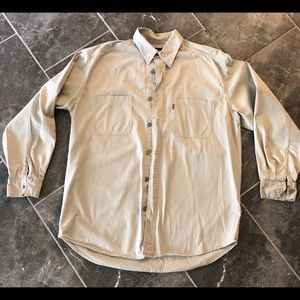 Levi’s Men’s Off White Denim Button Down Shirt
